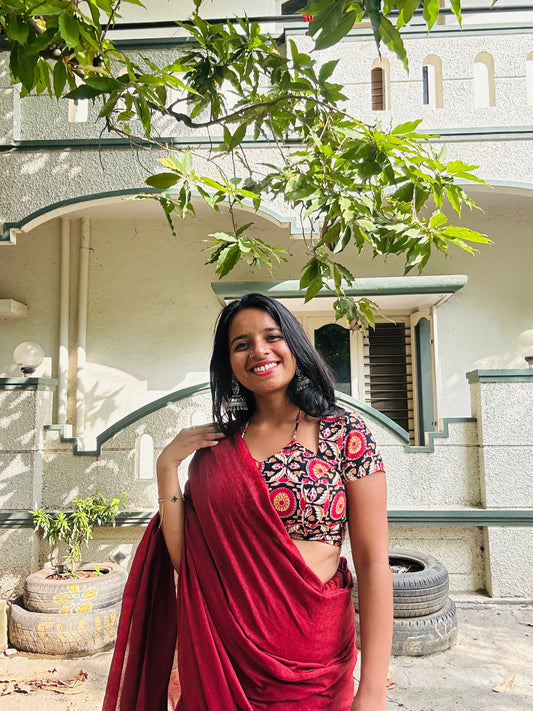 Ragini Warm Red Saree