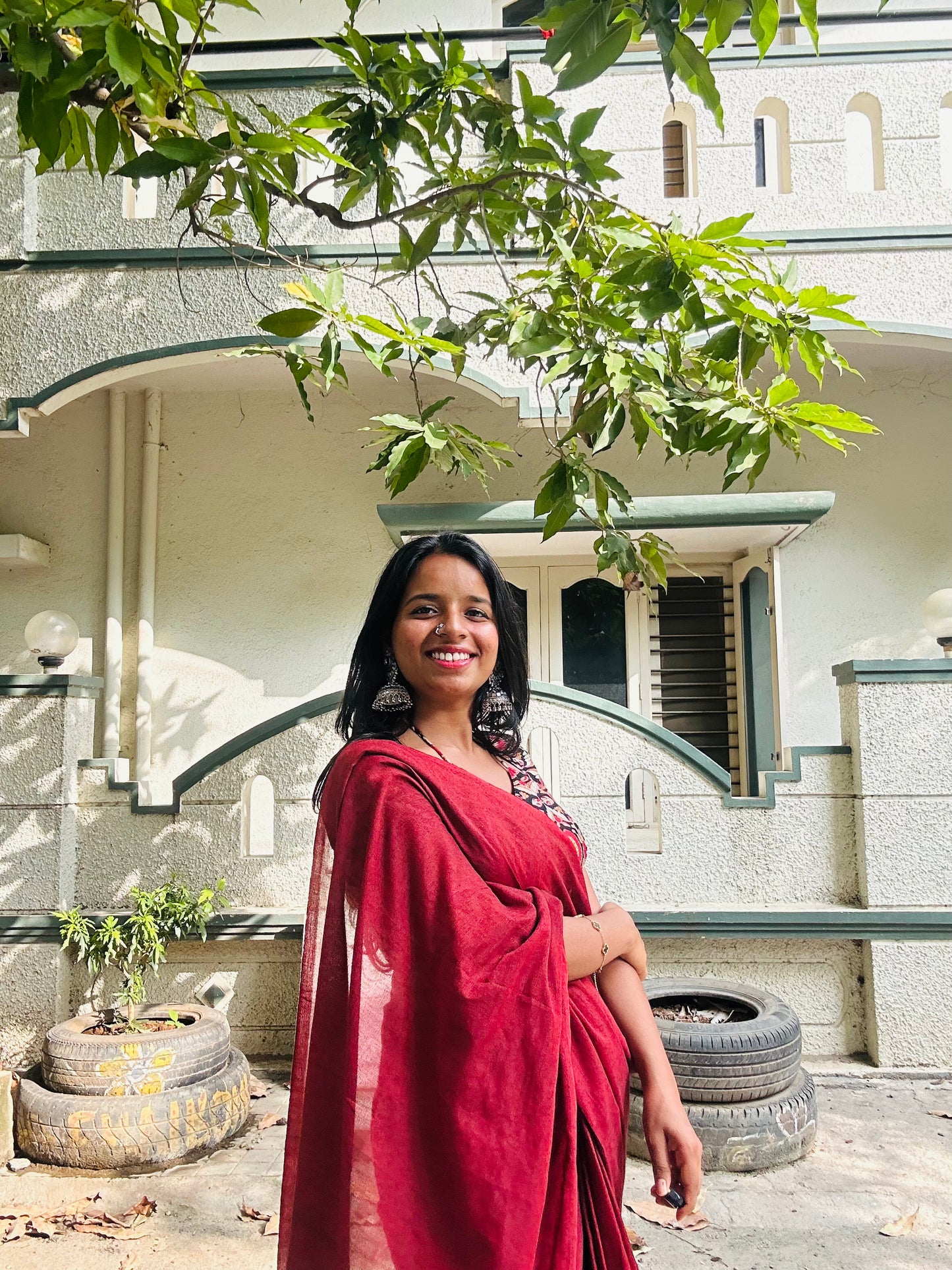 Ragini Warm Red Saree