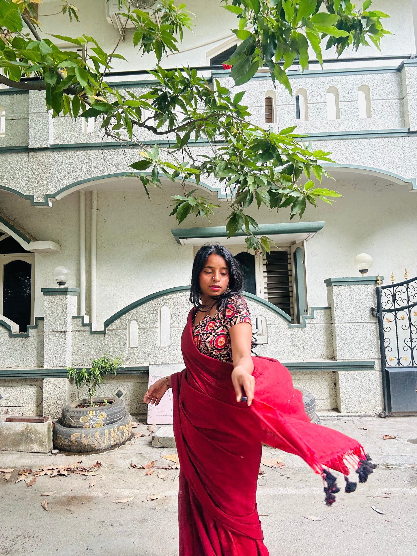Ragini Warm Red Saree