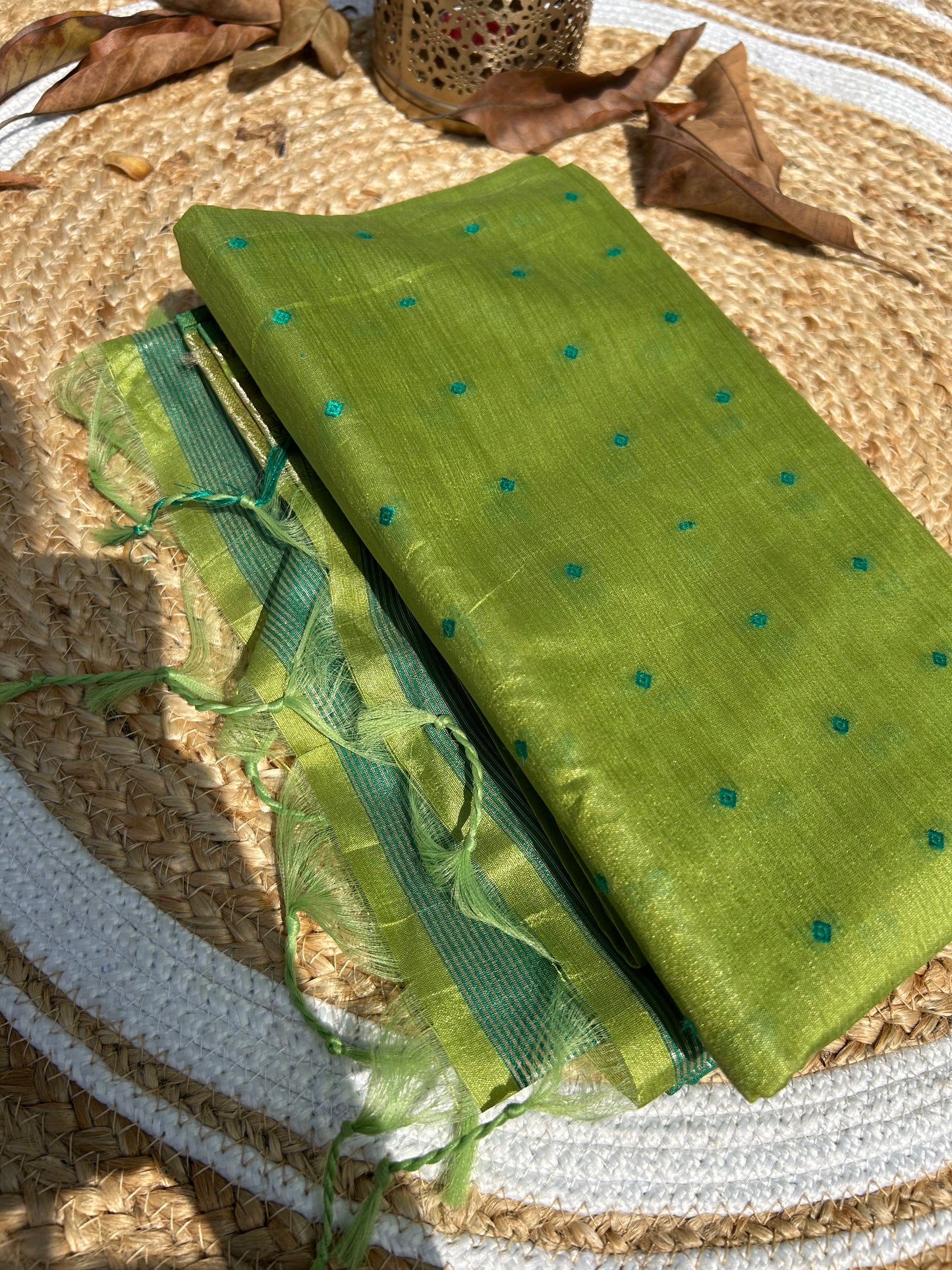 Green Silk cotton saree